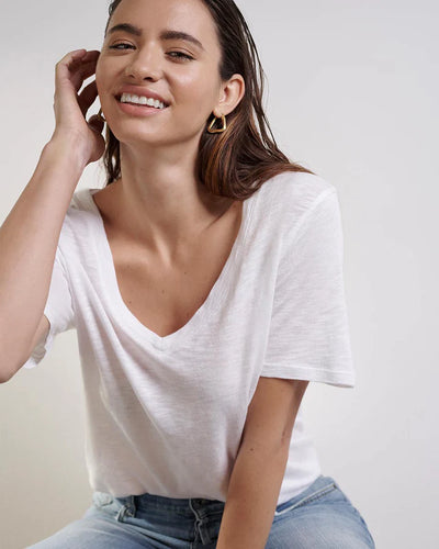 EVERLY SLUB V-NECK TEE
