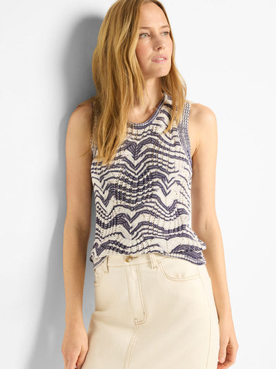 NIC + ZOE WAVE MIX KNIT TANK