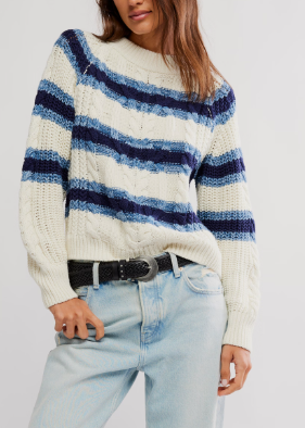 FREE PEOPLE FRANKIE CABLE SWEATER
