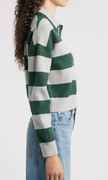 525 STRIPE RUGBY PULLOVER