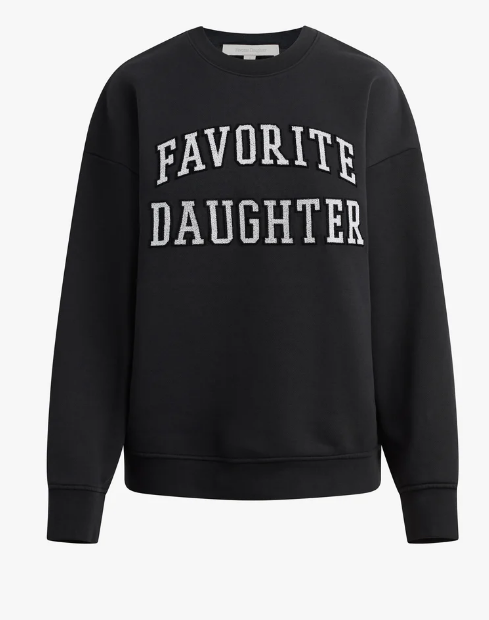 FAVORITE DAUGHTER COLLEGIATE EMBROIDERY SWEATSHIRT