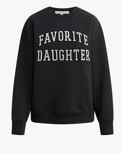 FAVORITE DAUGHTER COLLEGIATE EMBROIDERY SWEATSHIRT