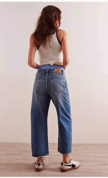 FREE PEOPLE DEEP TRANCE DROPPED BOYFRIEND JEAN