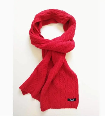 FROST WOOL-CASHMERE CABLE KNIT SCARF