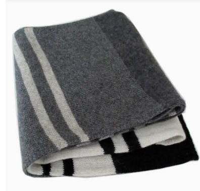 FROST OVERSIZED STRIPED CASHMERE/WOOL SCARF