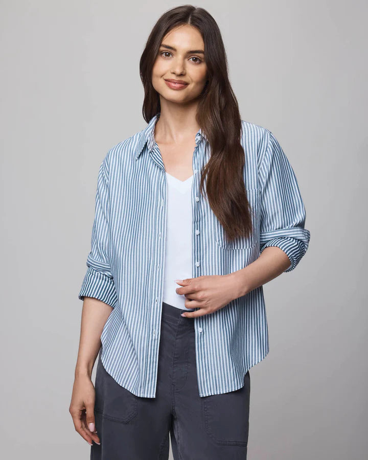 SPLENDID KENNA STRIPE BUTTON DOWN