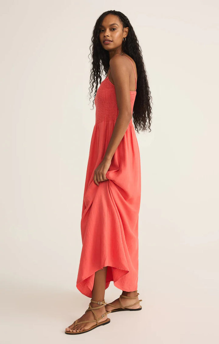 z supply linen dress Z Supply Citadelle Embroidered Linen Maxi Dress In White