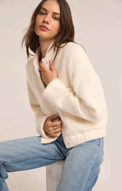 LEX SWEATER KNIT BOMBER JACKET