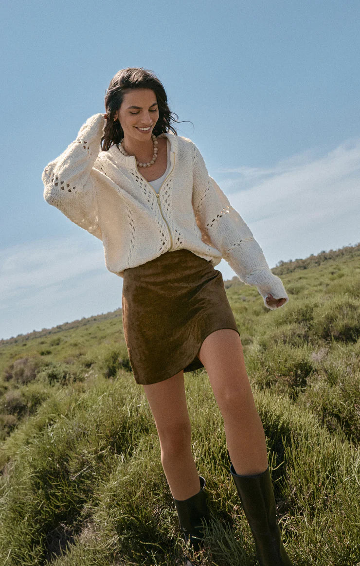 Z SUPPLY CIERA SUEDE MINI SKIRT