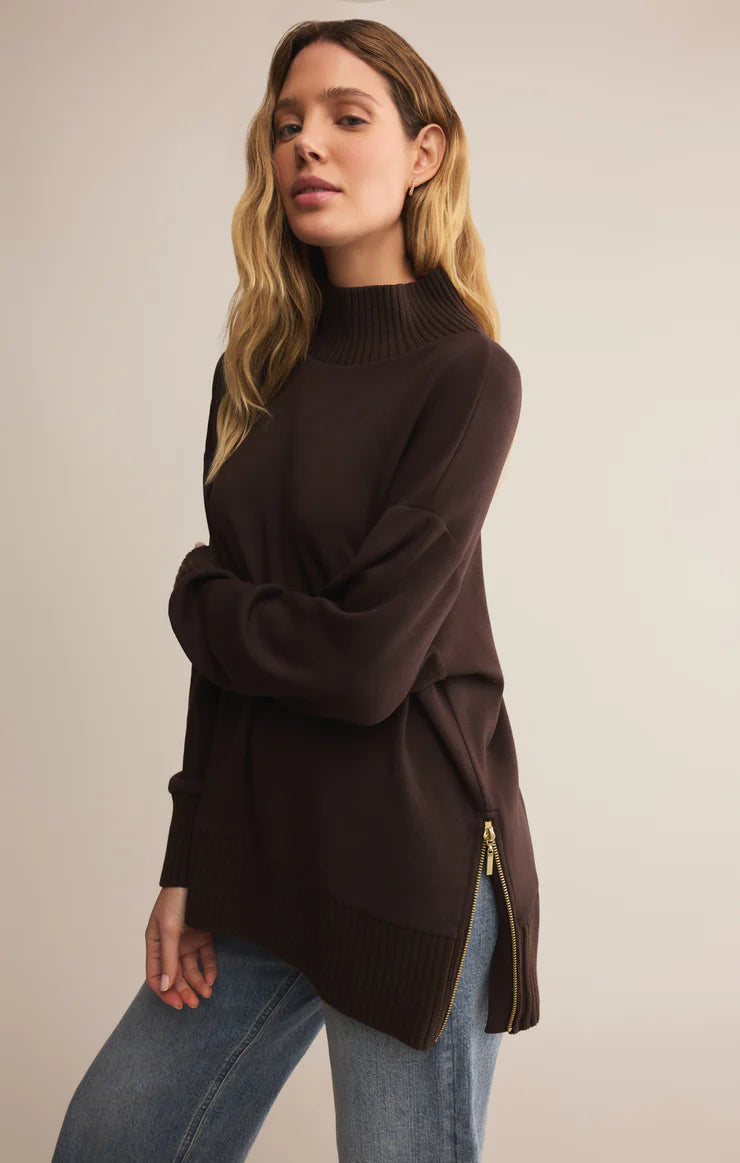 Z SUPPLY SABLE RIBBED SWEATSHIRT