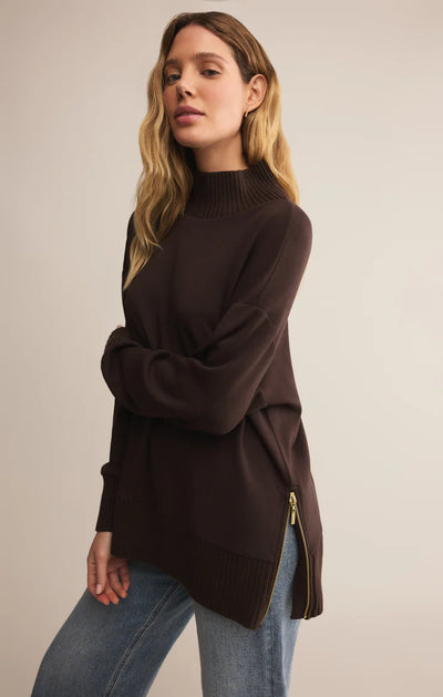 Z SUPPLY SABLE RIBBED SWEATSHIRT