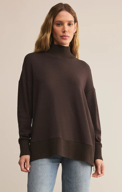 Z SUPPLY SABLE RIBBED SWEATSHIRT