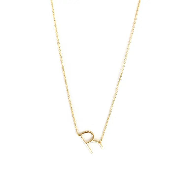 STERLING/GOLD FILLED SMALL INITIAL NECKLACE