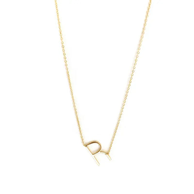 STERLING/GOLD FILLED SMALL INITIAL NECKLACE