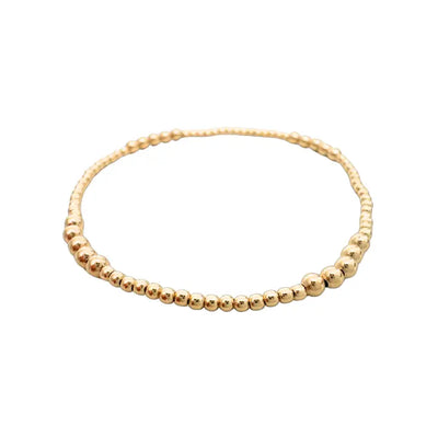 ERIN GRAY HAMPTONS 14K 7" GOLD FILLED BEADED BRACELET