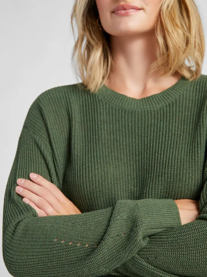 78 & SUNNY COASTAL CREWNECK PULLOVER SWEATER