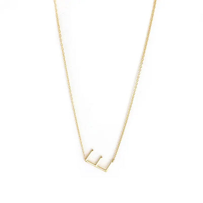 STERLING/GOLD FILLED SMALL INITIAL NECKLACE