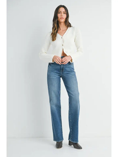 JUST BLACK DENIM LONGER LENGTH STRAIGHT