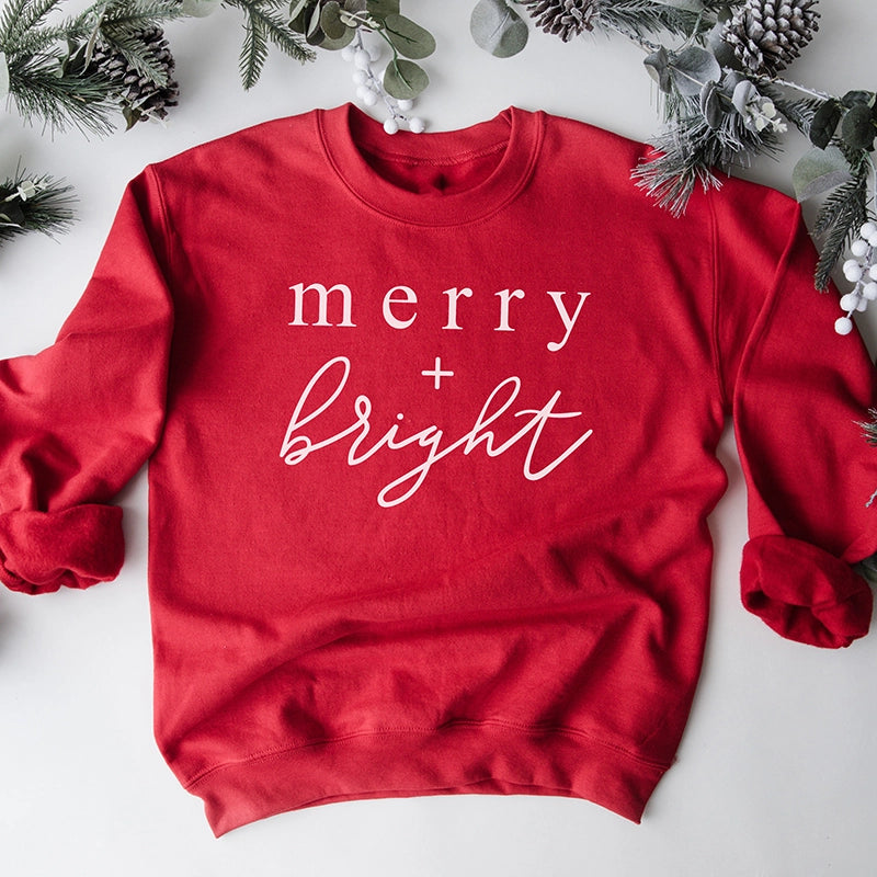 ALLEY & RAE MERRY + BRIGHT CREWNECK SWEATSHIRT