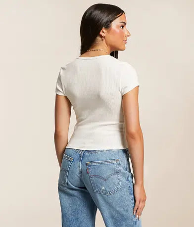 FREE PEOPLE WAIT A MINUTE BABY TEE