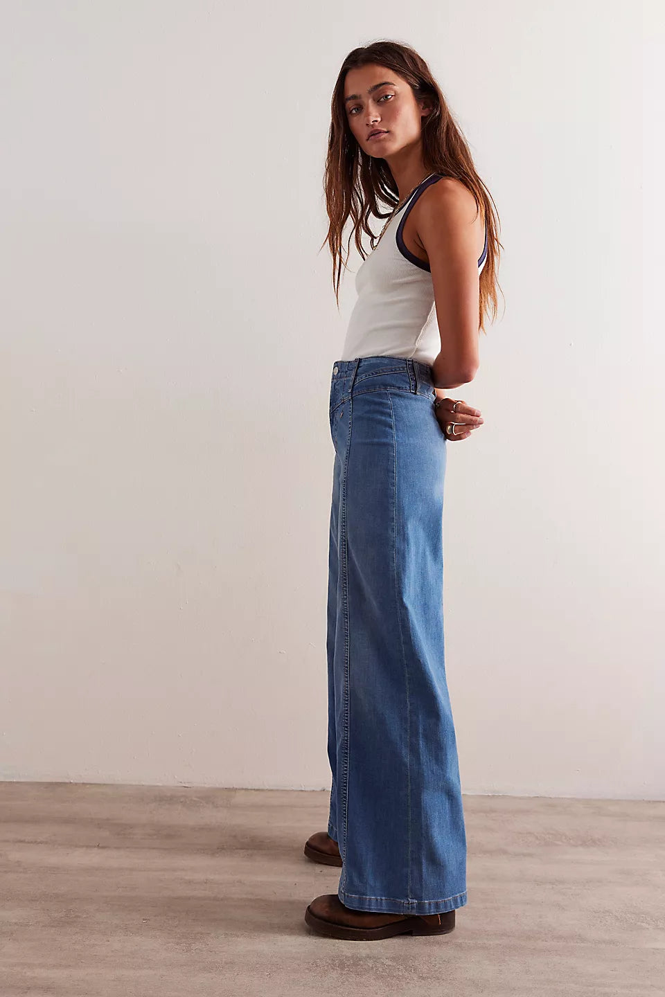 FREE PEOPLE LIBRE WIDE LEG JEANS