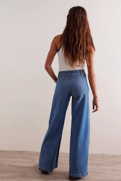 FREE PEOPLE LIBRE WIDE LEG JEANS