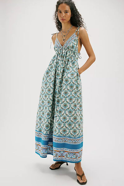 free people all i got maxi dress Free People All I Got Printed Maxi Dress Women's Size 2