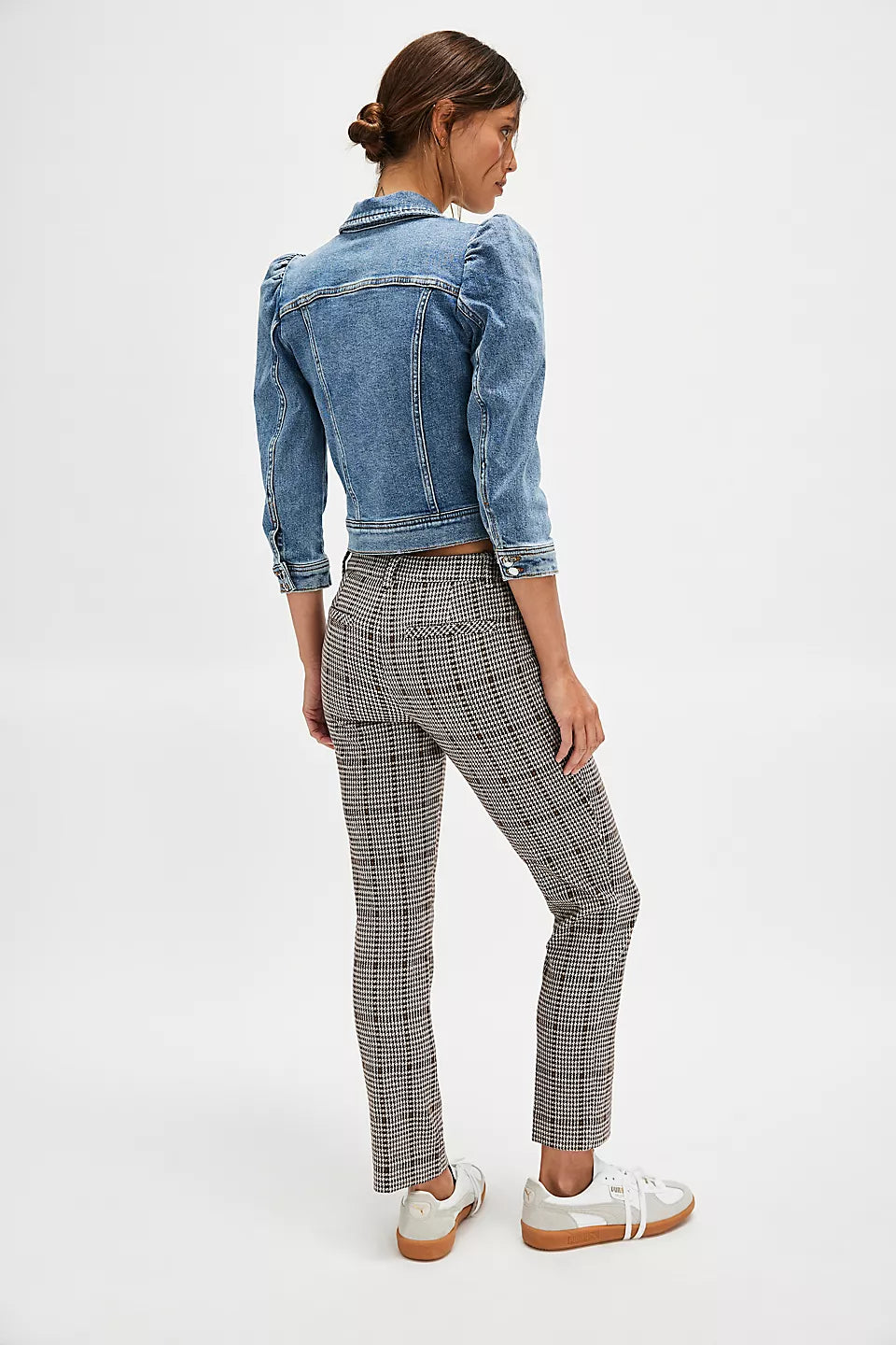 MOLLY SLIM PLAID PANTS
