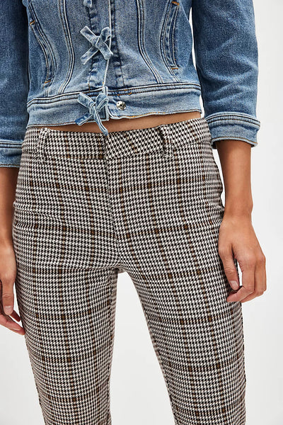 MOLLY SLIM PLAID PANTS