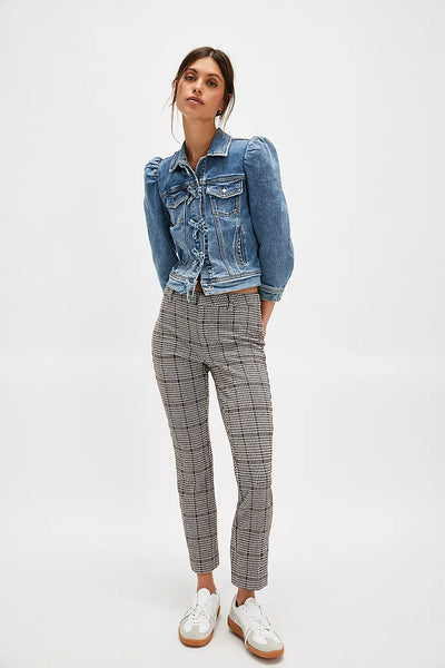 MOLLY SLIM PLAID PANTS