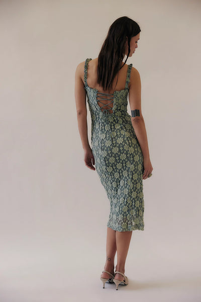 FREE PEOPLE DRESS LUCINDA LACE MIDI