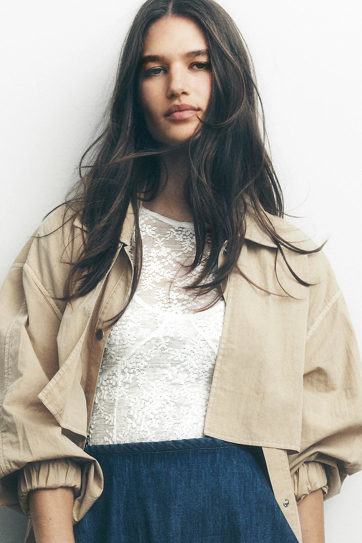 FREE PEOPLE READY TO GO LACE TEE