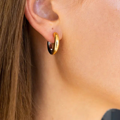 SAHIRA GALA TWO TONE HOOP EARINGS