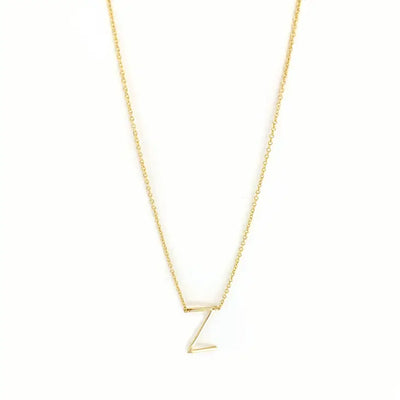 STERLING/GOLD FILLED SMALL INITIAL NECKLACE