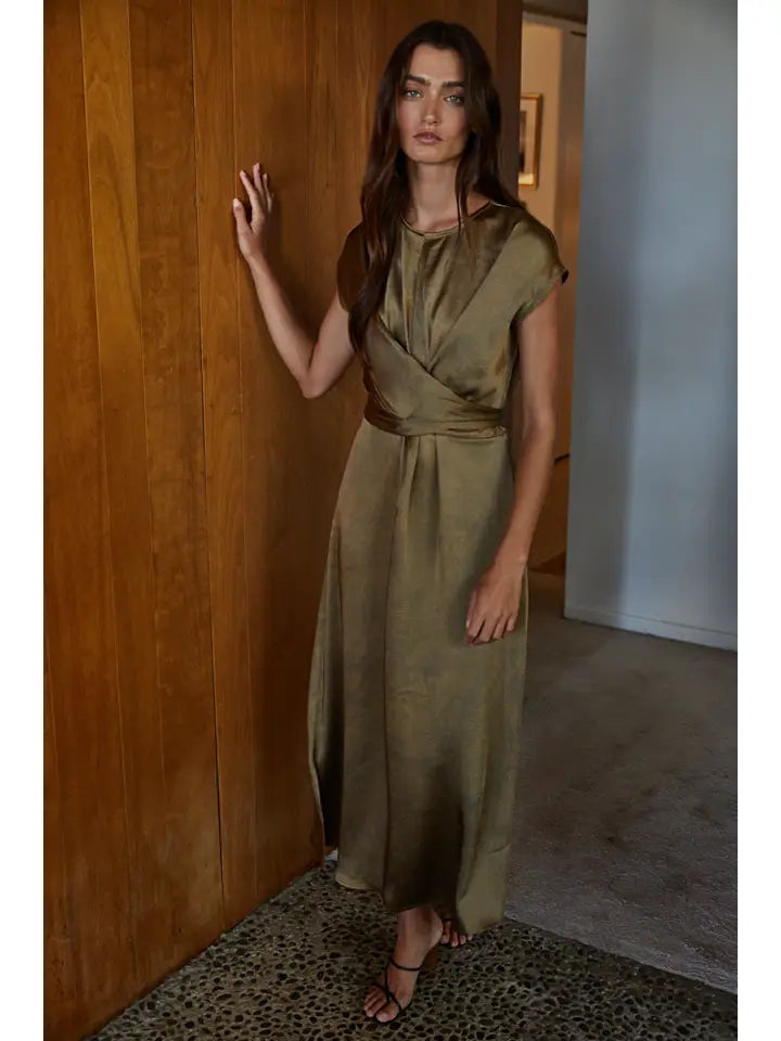 BY TOGETHER SATIN MAXI DRESS