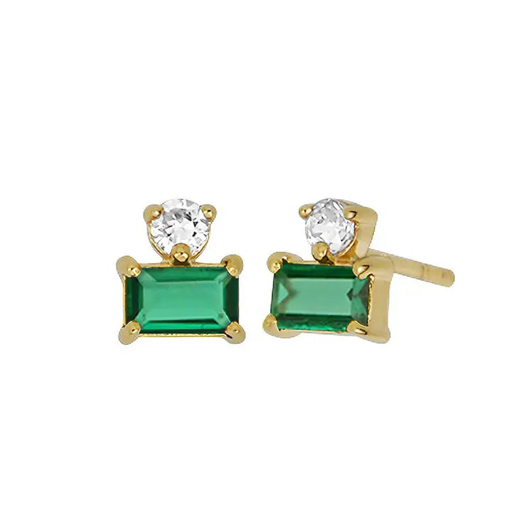 JURATE CLEO BAGUETTE STUD EARRINGS