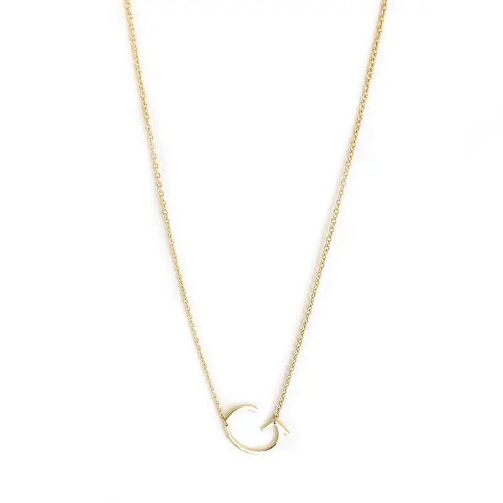 STERLING/GOLD FILLED SMALL INITIAL NECKLACE