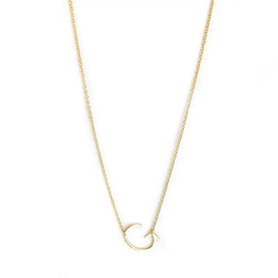 STERLING/GOLD FILLED SMALL INITIAL NECKLACE