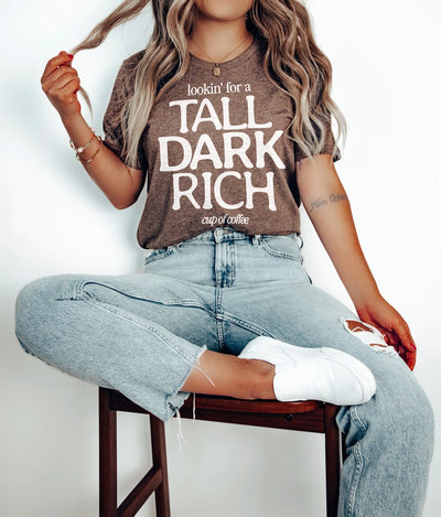 ALLEY & RAE TALL DARK RICH COFFEE TEE