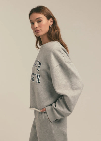 FAVORITE DAUGHTER CROPPED COLLEGIATE SWEATSHIRT