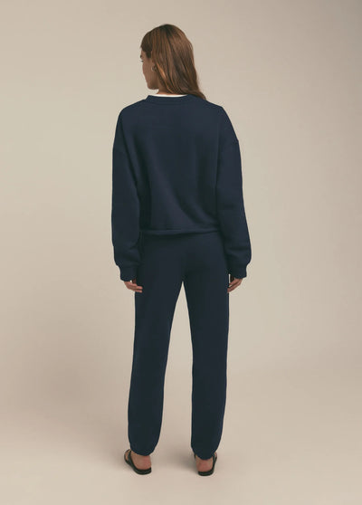 FAVORITE DAUGHTER CROPPED COLLEGIATE SWEATSHIRT
