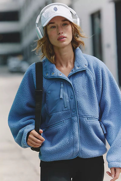 FREE PEOPLE HIT THE SLOPES FLEECE JACKET