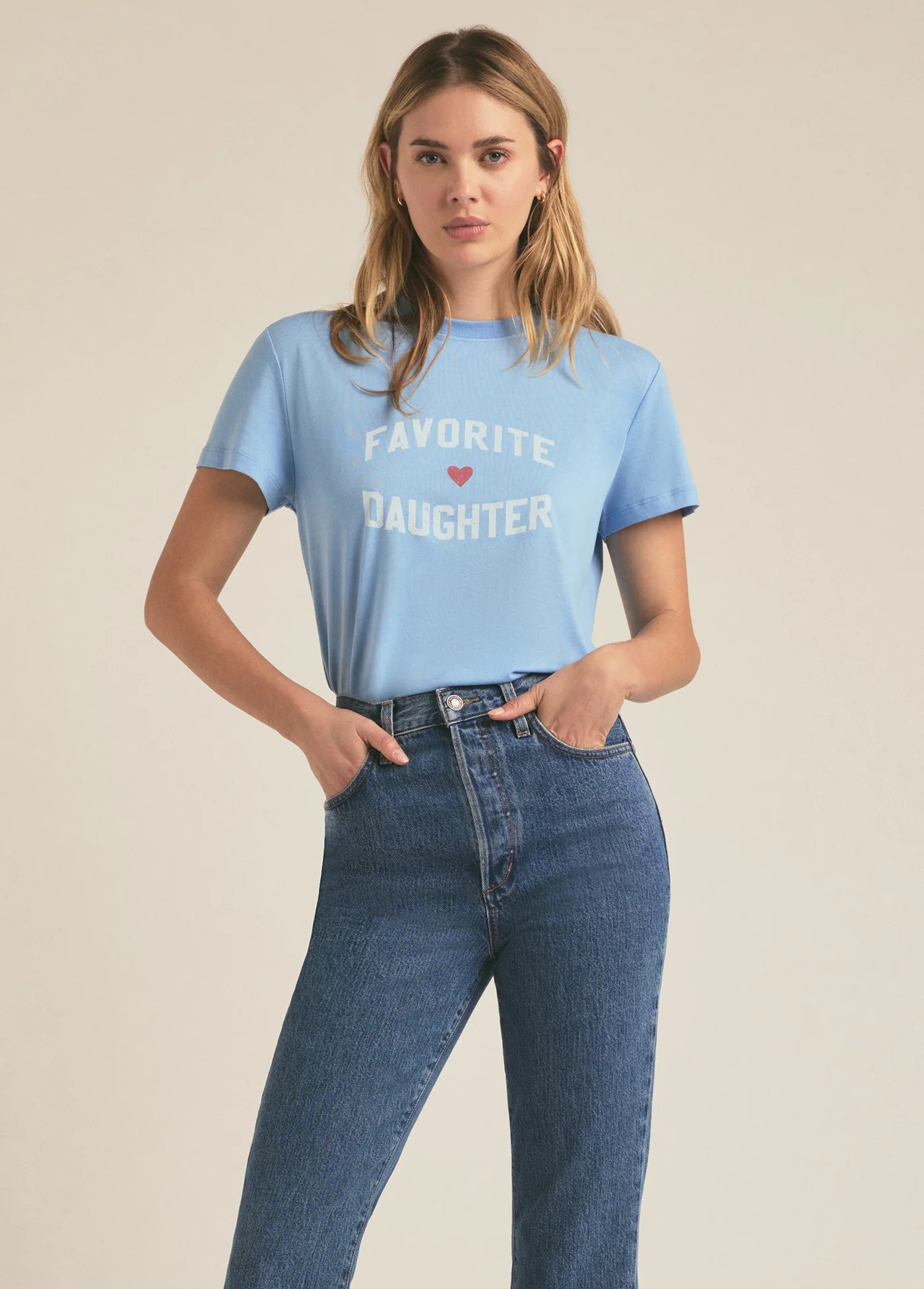FAVORITE DAUGHTER TEE W/HEART