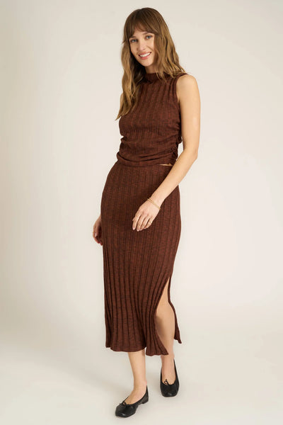 GIORGIA FUNNEL NECK SWEATER RIB TANK