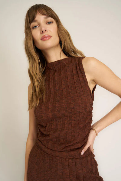 GIORGIA FUNNEL NECK SWEATER RIB TANK
