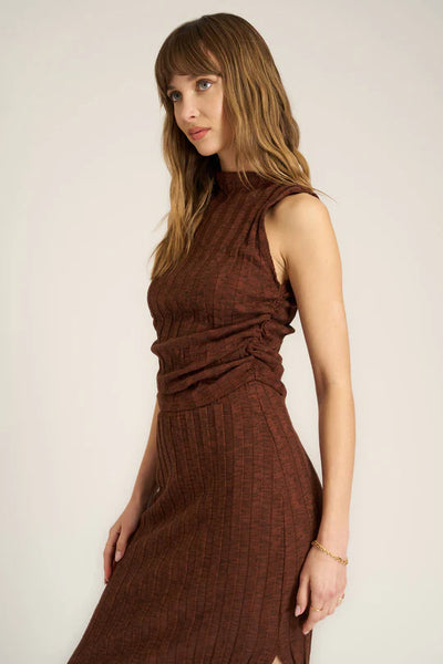 GIORGIA FUNNEL NECK SWEATER RIB TANK