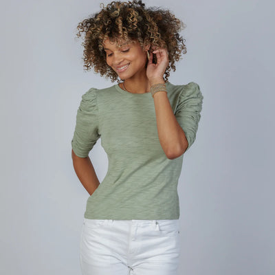 ERIN GRAY 3/4 SLEEVE TOP