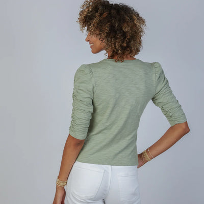 ERIN GRAY 3/4 SLEEVE TOP