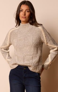 NIC + ZOE DASHING DIAMOND SWEATER